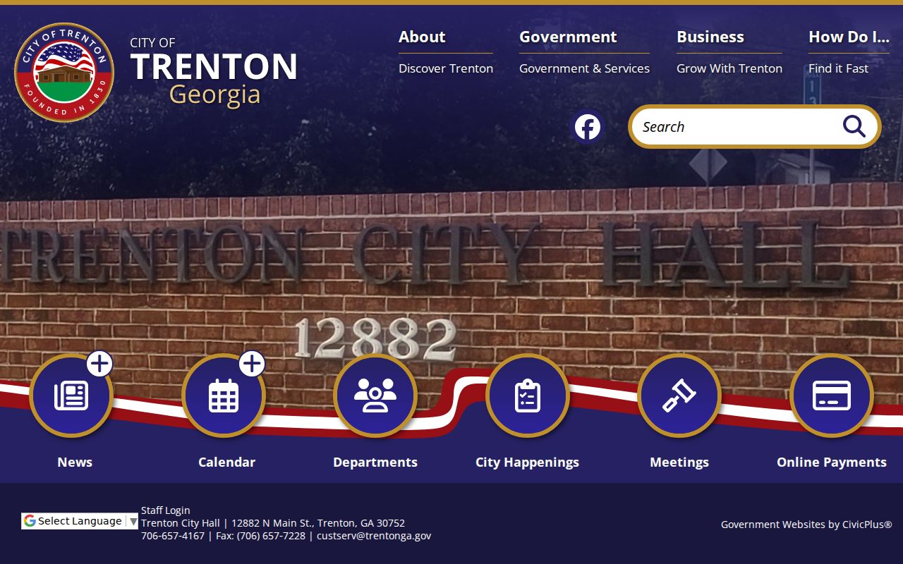 Trenton City Hall official website and contact route