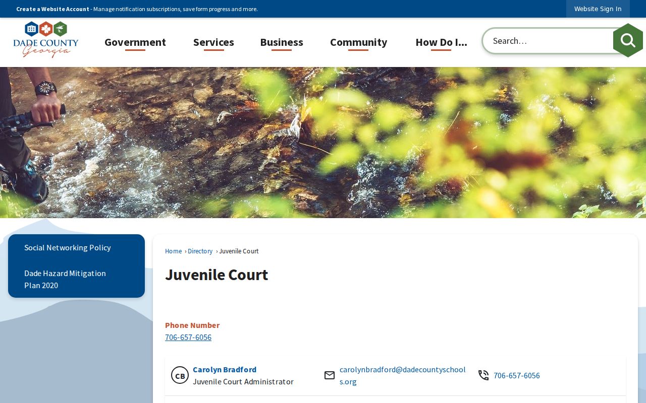 Dade County Juvenile Court public office directory